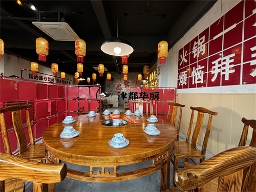 平罗装修公司|平罗敏月火锅店设计装修项目落地实拍